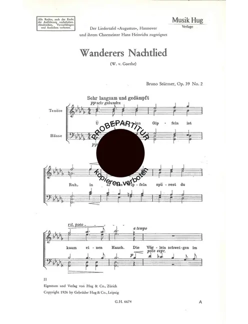 Wanderers Nachtlied